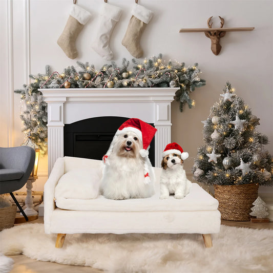 Bingopaw Waterproof Elevated Pet Sofa With Plush Cushion