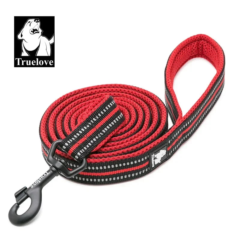 TRUELOVE Reflective Nylon Mesh Padded Dog Leash For Walking