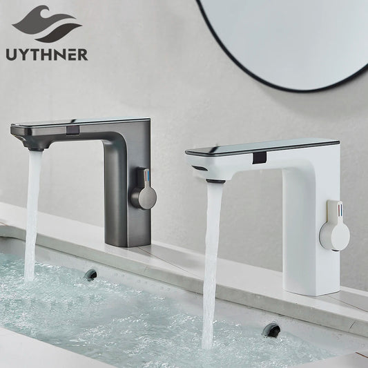 Uythner Smart Sensor Touchless Hot Cold Basin Faucet Digital Display
