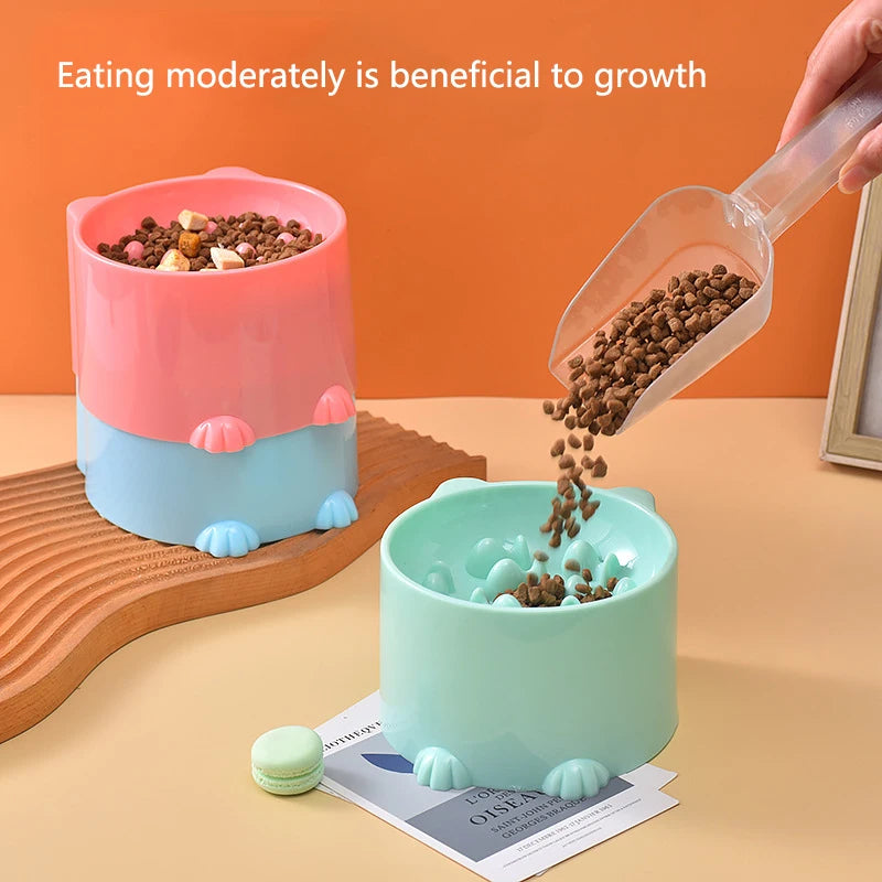 Cat Slow Feeder Bowl Anti-Choking Design For Cats And Dogs