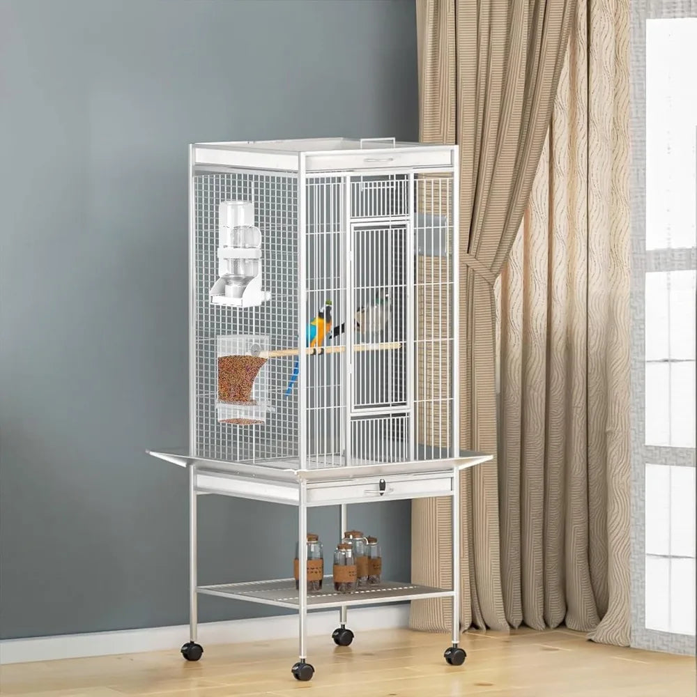 XIUWO No Mess Bird Feeder And Water Dispenser For Parakeets