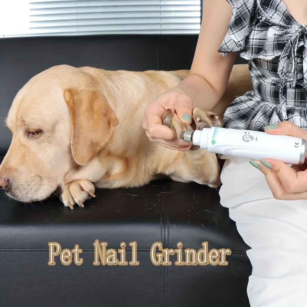 Dog Nail Grinder USB Rechargeable Electric Pet Claw Trimmer Painless