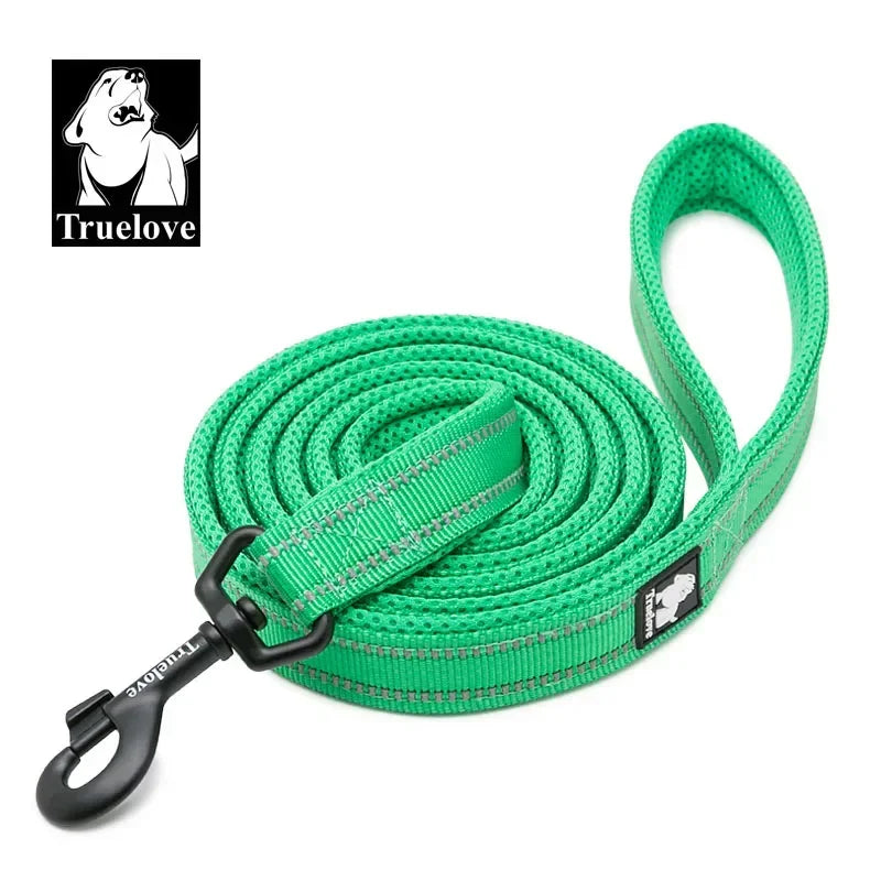 TRUELOVE Reflective Nylon Mesh Padded Dog Leash For Walking