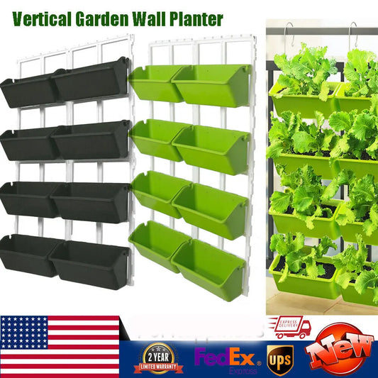 4 Tier Wall Mounted Garden Planter With Elevated Raised Beds