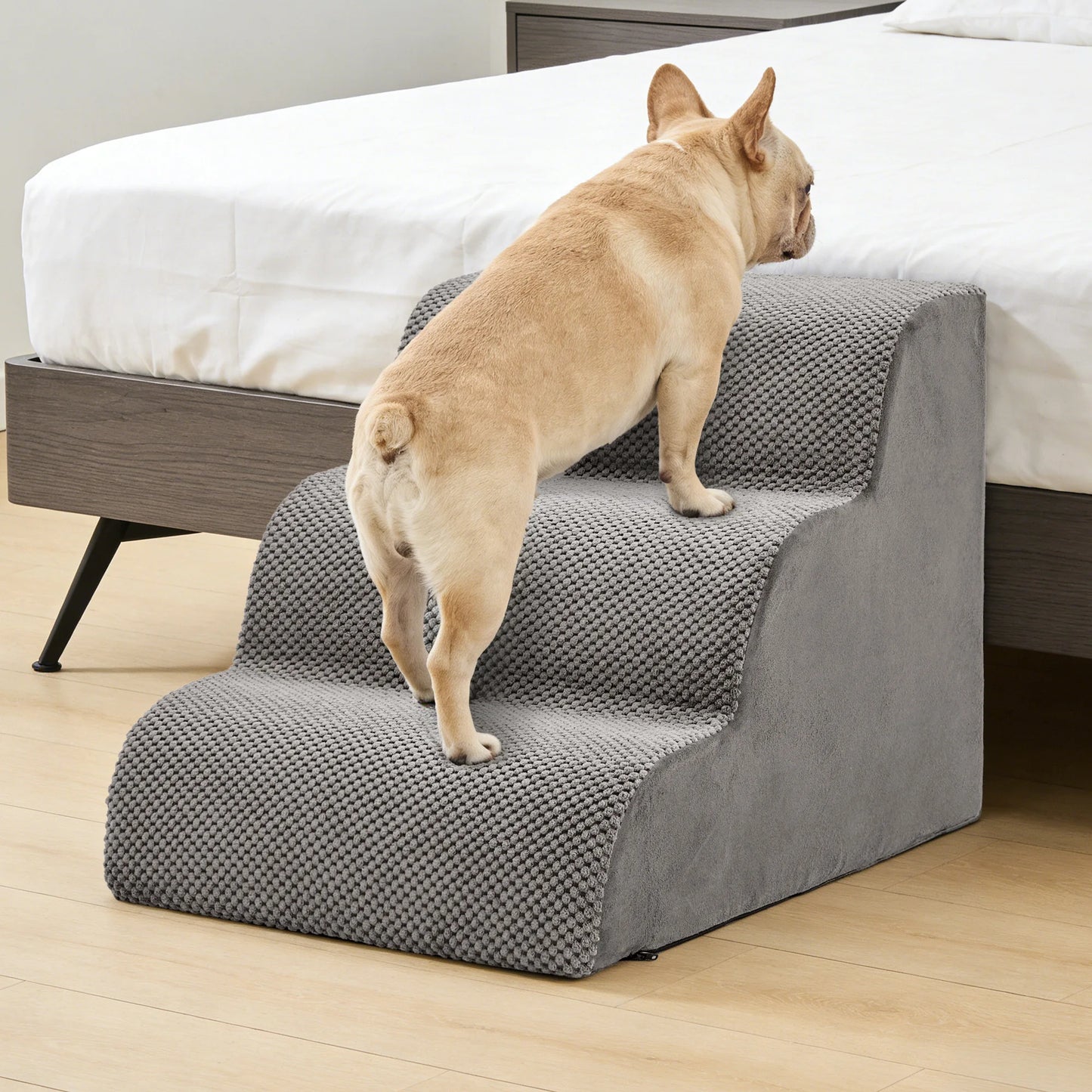 Curved High Density Foam Dog Stairs Ramp for Small Dogs