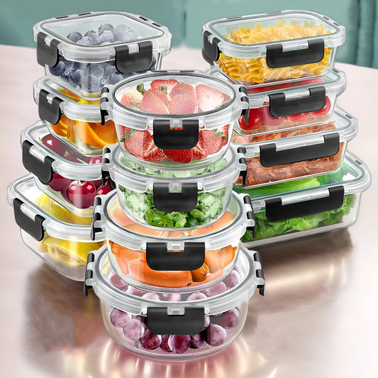 12 Piece Glass Lunch Box Set With Airtight BPA Free