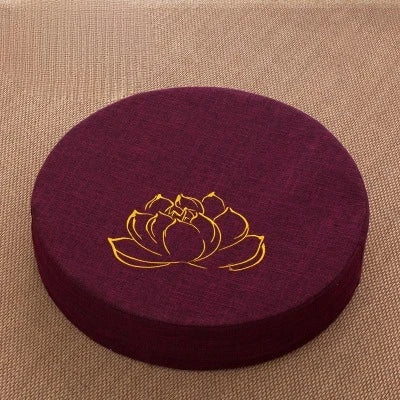 Meditation Cushion With Linen Texture Backrest Pillow Washable