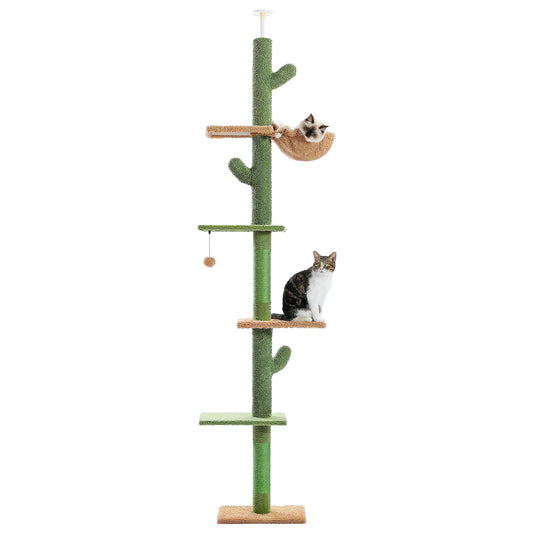 PAWZ Road Cat Tree 5-Tier Cactus Climbing Tower With Hammock