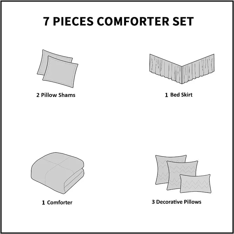 Homechoice Decor French Country Comforter 7 Piece Set