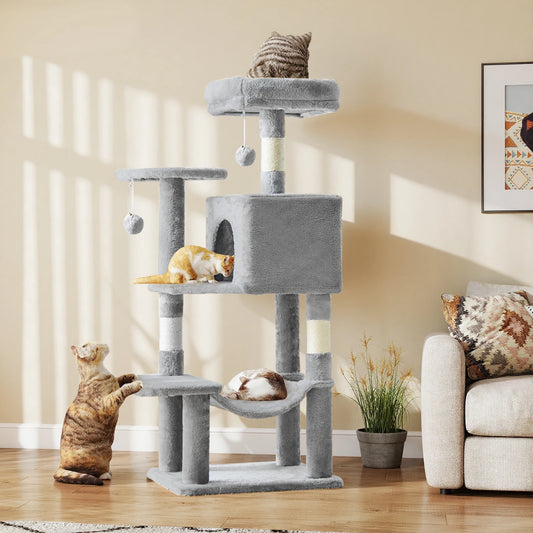 JHK Cat Tree Tall Multi Cat Climbing Tower Sisal Posts